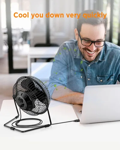 Miniatura 6 de EasyAcc Ventilador de escritorio USB de 5 pulgadas, pequeño ventilador de escritorio USB