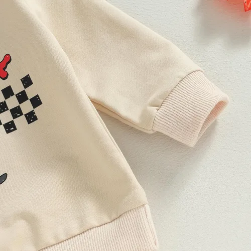 Miniatura 5 de Toddler Baby Boy Fall Outfit Rugby Football Game Day Print Sweatshirt Tops Elastic Pants Set Cute Newborn Infant Clothes