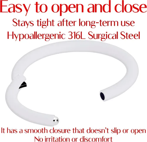 Miniatura 6 de Body Candy Segment Hoop Rings 18 Gauge 316l Surgical Steel Lip Ring Cartilage