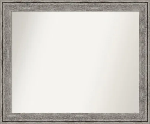 Miniatura 332 de Amanti Art Espejo de pared personalizado no biselado (24.5 x 24.5 pulgadas), marco gris marrón alta, varios tamaños personalizados, espejo de baño