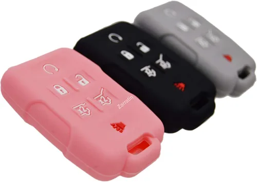 Protector de silicona para llavero con control remoto GMC Yukon y Chevrolet Suburban Tahoe 2015-2020 SUV con encendido de llave giratoria