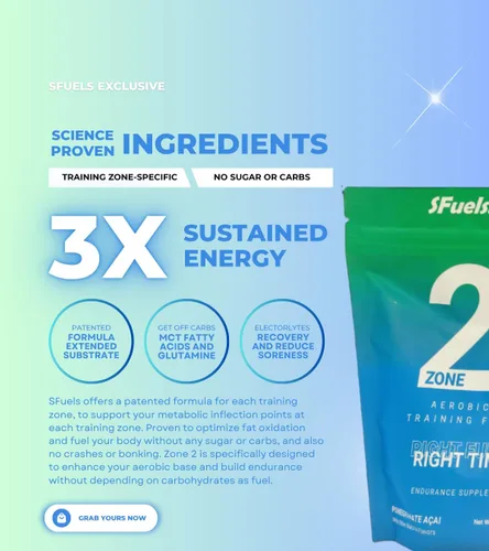 Miniatura 8 de SFuels. Combustible de entrenamiento aeróbico - Bebida de resistencia baja en carbohidratos - Mezcla de bebida deportiva sin azúcar, desarrollo