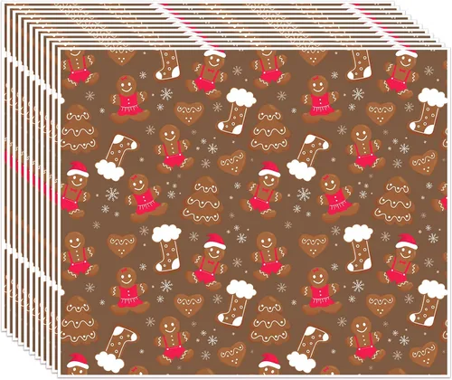 Miniatura 8 de Tenceur 150 piezas de hojas de papel encerado de Navidad para envolver alimentos, papel de pergamino a granel, hojas de papel encerado