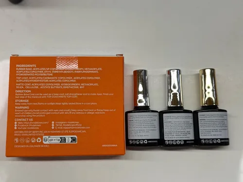 Miniatura 8 de modelones Juego de Base y Capa Superior para Esmalte de Uñas en Gel, 3 Piezas Base de Goma y Capa Superior de Gel Transparente Brillante y Mate a