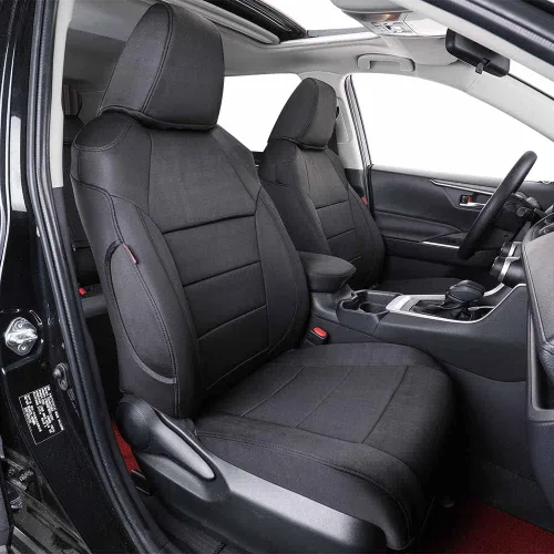 Miniatura 19 de EKR - Juego completo de fundas de asiento de cuero para automóvil de ajuste personalizado (color negro)