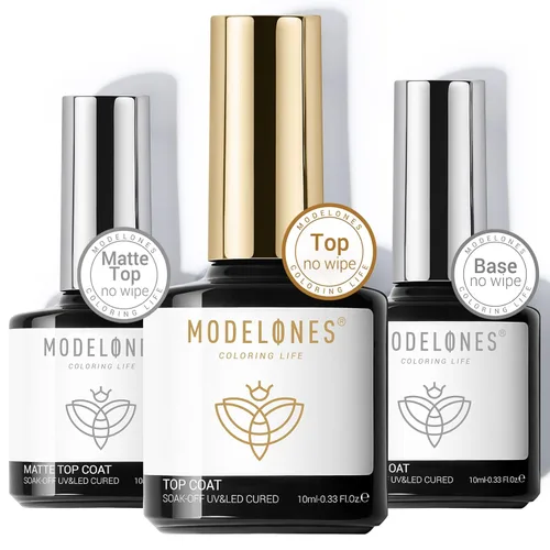Miniatura 10 de modelones Gel Base Top Coat Set 3 Pcs with 3-in-One Nail Dehydrator & Primer Nourishing Acid Free Dehydrator Nail Prep Kit for Gel Nail Polish
