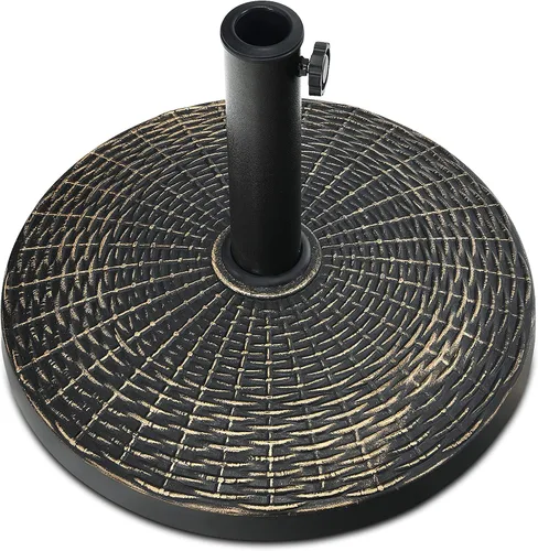 Miniatura 11 de Tangkula Base de sombrilla de 40 libras, sombrilla redonda resistente para exteriores, para mesa de 1.5 a 1.9 pulgadas, soporte de paraguas