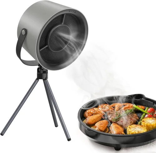 LOFICOPER Campana extractora portátil, campana extractora de escritorio, extractor de cocina portátil, mini campana extractora de bajo ruido con 3