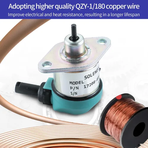 Miniatura 4 de 17208-60015 Solenoide de corte de combustible 17208-60010 17208-60012 17208-60016 17208-60017 Reemplazo para motor Kubota D905 D1005 D1105 V1205