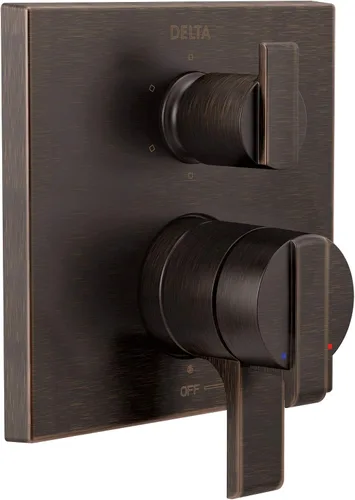 Miniatura 2 de Delta Grifo T27967-RB, bronce veneciano Ara Angular Modern Monitor 17 Series Valve Trim con desviador integrado de 6 ajustes