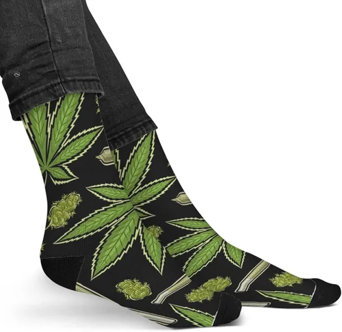 Miniatura 8 de Calcetines Kawaii Weed Leaf Calcetines de botas para hombre