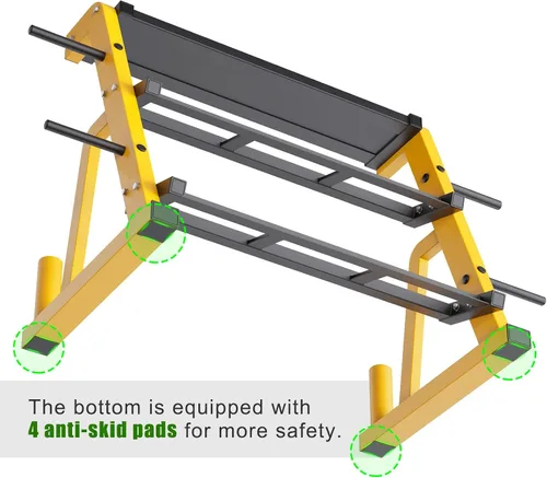 Miniatura 8 de Kipika Soporte para Mancuernas de Servicio Pesado de 3 Niveles Multifuncional, Soporte de Peso para Mancuernas, Equipo de Gimnasio en Casa, Adecuado