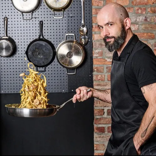 Miniatura 5 de Babish Sartén de 12 Pulgadas de Acero Inoxidable de Tres Capas con Tapa – Sartén Profesional para Sellar, Saltear y Cocinar con Calor Uniforme