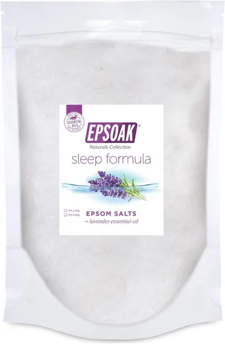Miniatura 9 de Epsoak Sal de Epsom de 2 libras USP sulfato de magnesio con aroma a lavanda, bolsa de sal de Epsom resellable, fabricada en los Estados Unidos