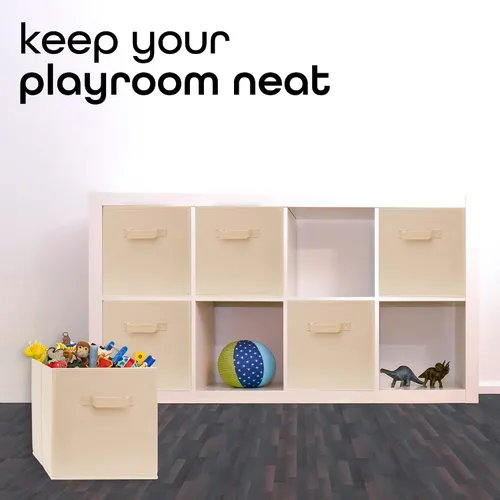 Miniatura 4 de Contenedores de almacenamiento de cubos de 11 x 11 pulgadas, paquete de 2, cubos de almacenamiento de 11 pulgadas para dormitorio, sala de estar