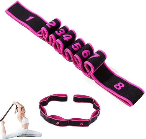 Miniatura 8 de Bandas de resistencia de fitness con asas, banda de resistencia de fitness para estiramiento y yoga