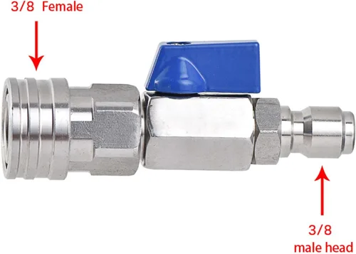 Miniatura 4 de Qianly Válvula de bola ligera de 4500 PSI, fácil de usar e instalar, válvula de bola profesional de alta presión para lavado de autos, limpieza