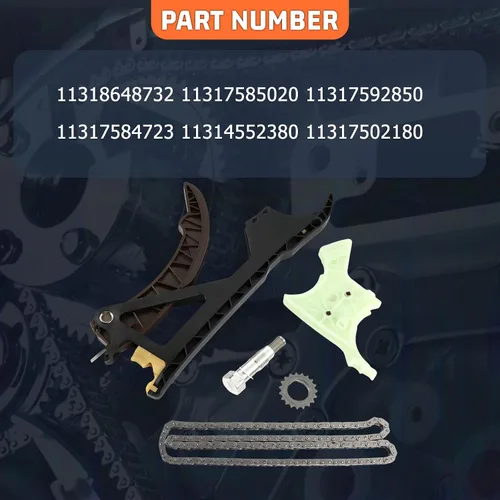 Miniatura 5 de 11318648732 11317502180 Kit de cadena de distribución del motor aplicado para 128i 125i 135i 325i 328i 335i 435i 525xi xDrive 640i 740i X3 X4 M2 M3