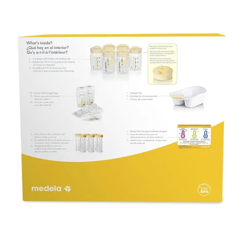 Miniatura 8 de Medela Juego de soluciones de almacenamiento de leche materna, suministros y recipientes de lactancia materna, organizador de leche materna, hecho