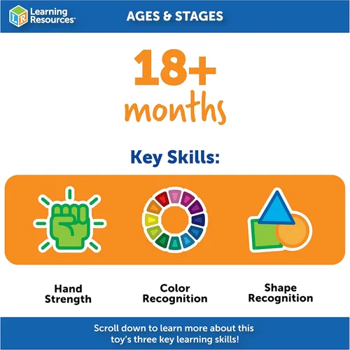Miniatura 8 de Learning Resources Spike The Fine Motor Hedgehog Puzzle Playmate - 11 piezas, a partir de 18 meses, juego de motricidad fina, reconocimiento