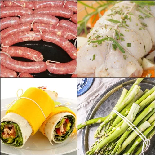 Miniatura 7 de Vivifying Carniceros cordeles, 656 pies de 0.079 in de algodón seguro para alimentos para atar carne, atar pavo, hacer salchichas, asar, cocinar