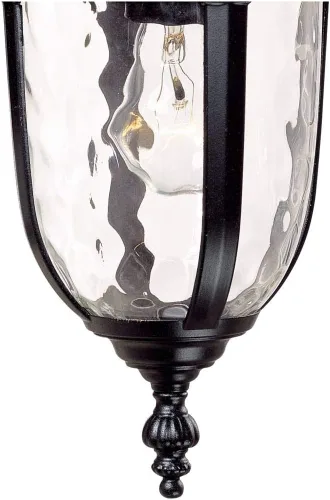Miniatura 5 de John Timberland Bellagio - Lámpara de pared europea para exteriores, aluminio negro, 16.5 pulgadas, cristal martillado transparente, decoración