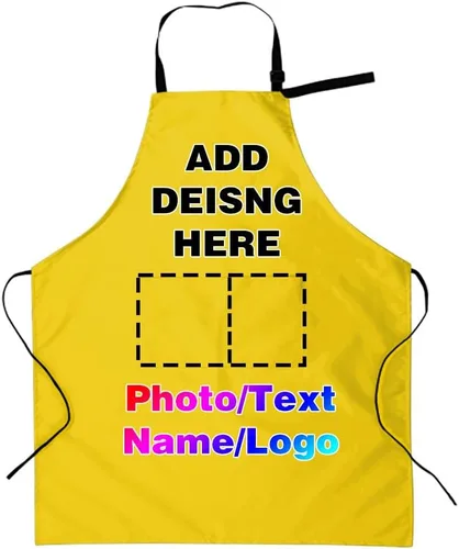 Miniatura 17 de Delantales personalizados para mujeres y hombres, delantal personalizado con logotipo de texto fotográfico, delantales de cocina personalizados