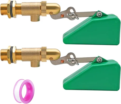 Válvula de flotador de latón de 1/2 pulgada para tanque de agua con brazo ajustable para agua a través de agua válvula de flotador para agua