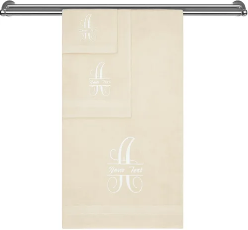 Miniatura 35 de Toallas con monograma, calidad de hotel y spa, supersuaves, altamente absorbentes, 100% algodón turco auténtico, juego de 2 toallas de baño