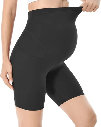 Miniatura 2 de V VOCNI Maternity Biker Shorts Over The Belly Women's Bike Shorts Athletic Workout Yoga Walking Shorts