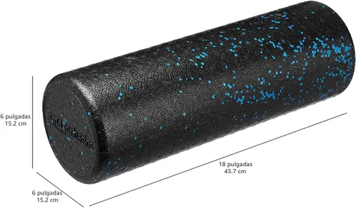 Miniatura 5 de Amazon Basics Rodillo de espuma de alta densidad para ejercicio y recuperación, 18 pulgadas, moteado azul