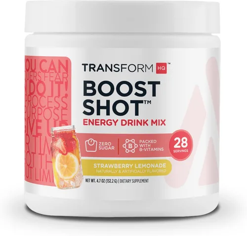 Miniatura 10 de TransformHQ Energy & Focus Powder (frambuesa azul) - Mezcla de bebida energética Boost Shot Clean - Sin azúcar - Sin OMG, sin gluten - 28 porciones