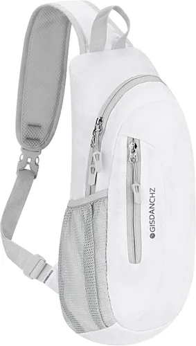 Miniatura 13 de Gisdanchz Bolso bandolera unisex con diseño de panal de abeja, jacquard, pequeña, delgada, bandolera, bolsa de pecho para senderismo y viajes