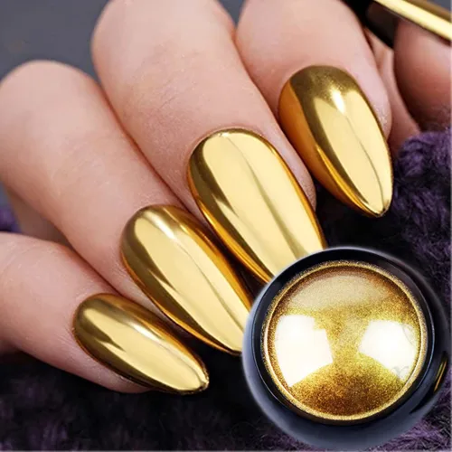 Miniatura 22 de Polvos holográficos de espejo para uñas, efecto cromado plateado, lentejuelas metálicas puras, pigmento cromado para uñas de gel UV, para decoración