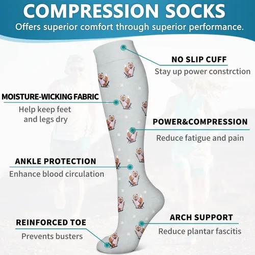 Miniatura 78 de 6 Pack Copper Compression Socks for Women and Men Circulation-Best Support for Medical, Running,Nursing,Athletic