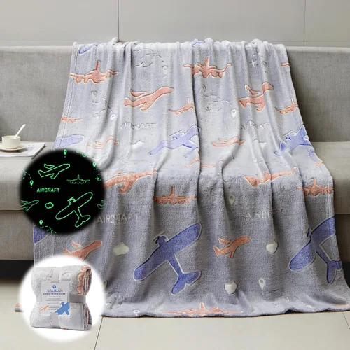 Miniatura 12 de SALIMAH Manta que brilla en la oscuridad, regalos de unicornios para niñas, juguetes para niñas de 2, 3, 4, 5, 6, 7, 8, 9, 10 años, mantas suaves