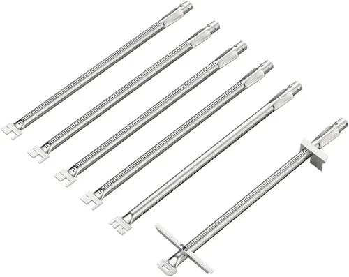 SafBbcue 67557 Tubos de quemador de parrilla para parrillas de gas Weber Summit 460 470, repuesto para tubos de quemador Weber Summit, paquete de 6