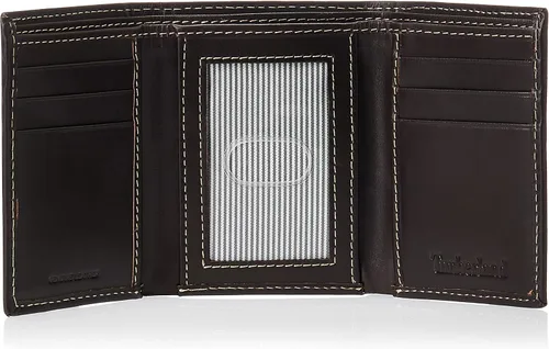 Miniatura 5 de Timberland - Cartera triple de cuero para hombre con ventana para tarjeta de identificación