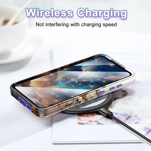 Miniatura 6 de Funda para Samsung Galaxy S24 Plus de 6.7 pulgadas, protector completo de lente de cámara 3 en 1 resistente cuerpo completo a prueba de golpes PC