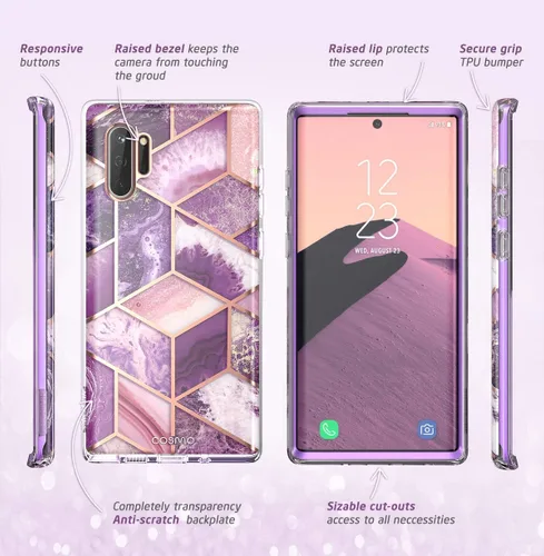 Miniatura 6 de i-Blason Cosmo Series - Funda para Galaxy Note 10 Plus/Note 10 Plus 5G 2019, color morado