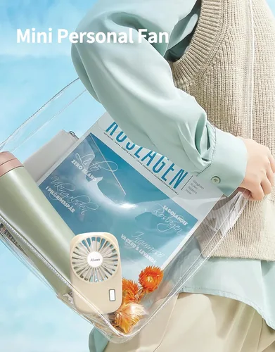Miniatura 3 de Aluan Miniventilador de mano, potente, pequeño, personal, portátil, velocidad ajustable, USB, recargable, ventilador de pestañas para niños, niñas
