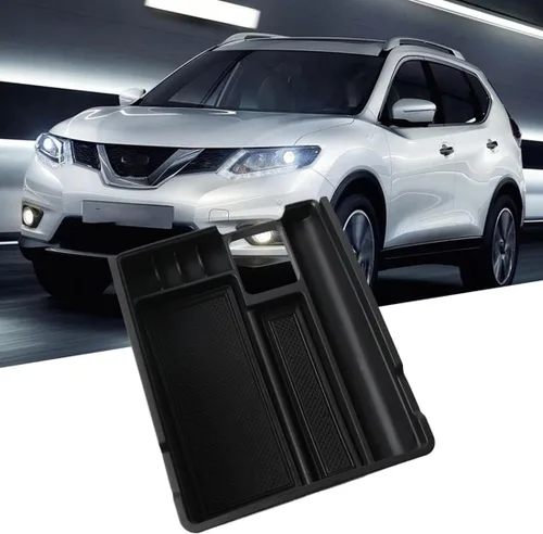 Miniatura 3 de MadLoN Compatible con Nissan X-Trail T32 Rogue 2014-2020, organizador de consola central, organizador de consola de auto antideslizante, fácil