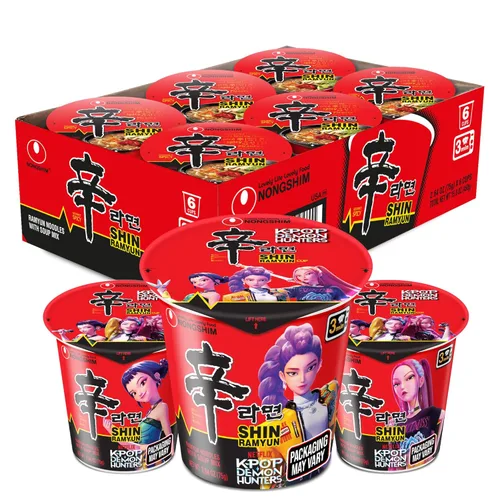 Nongshim Shin - Taza de sopa de fideos gourmet, sabor picante, 2.64 onzas (paquete de 6)