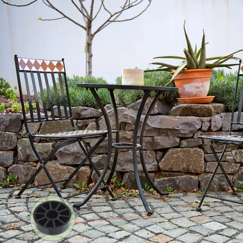 Miniatura 5 de Paquete de 24 protectores antideslizantes de hierro para muebles de patio al aire libre para sillas y patas de mesa