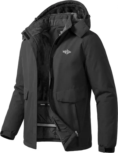 Miniatura 11 de Wantdo - Chaqueta de esquí impermeable para mujer, abrigo de invierno cálido y resistente al viento, abrigos de nieve