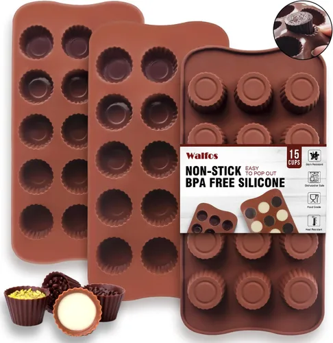 Miniatura 18 de Molde de silicona semiesfera, moldes de silicona para chocolate, 3 paquetes de moldes para hornear para hacer chocolate, pasteles, gelatina, mousse