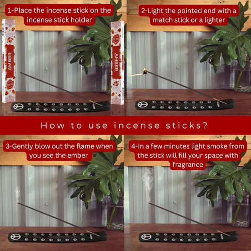 Miniatura 4 de Varillas de incienso ámbar – Total 40 varillas de incienso – Paquete doble de 20 Insense – Inciensos – Inscents – Ingredientes naturales no tóxicos