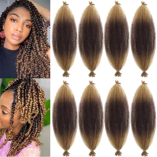 Miniatura 36 de Marley Twist - Cabello trenzado de 10 pulgadas, cabello trenzado preseparado y afro trenzado, 8 paquetes para rastas sintéticas desgastadas