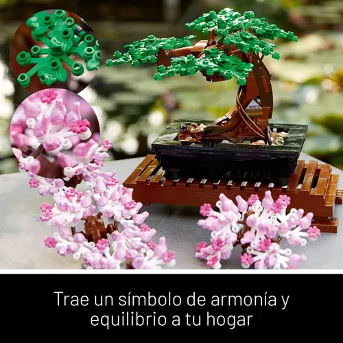 Miniatura 2 de LEGO Botanicals Juego de Construcción de Árbol Bonsái - Plantas de Árbol Bonsái Artificial para Decoración del Hogar, Adultos de 18+ Años - Plantas