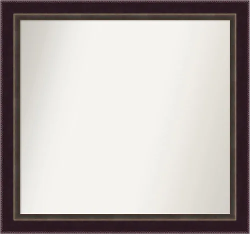 Miniatura 378 de Amanti Art Espejo de baño de bronce para sobre el fregadero, 24 x 24 pulgadas, espejo cuadrado de bronce Lara para tocador, marco de madera
